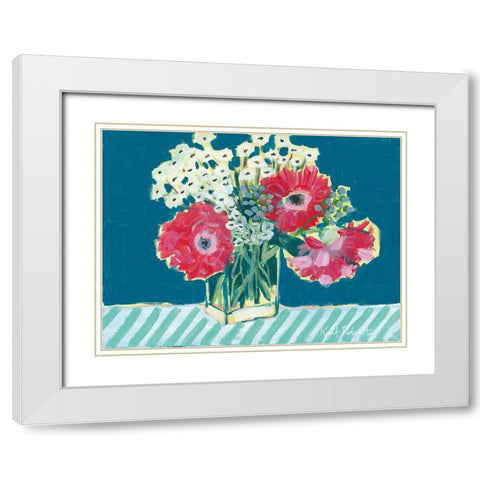 Flowers for Belle I White Modern Wood Framed Art Print with Double Matting by Roberts, Kait