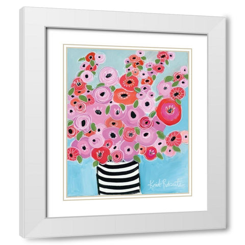 Dreaming of Poppies White Modern Wood Framed Art Print with Double Matting by Roberts, Kait