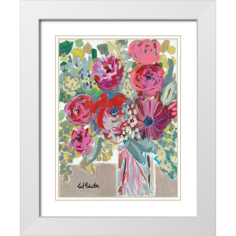 Blooming in the Window Sill White Modern Wood Framed Art Print with Double Matting by Roberts, Kait