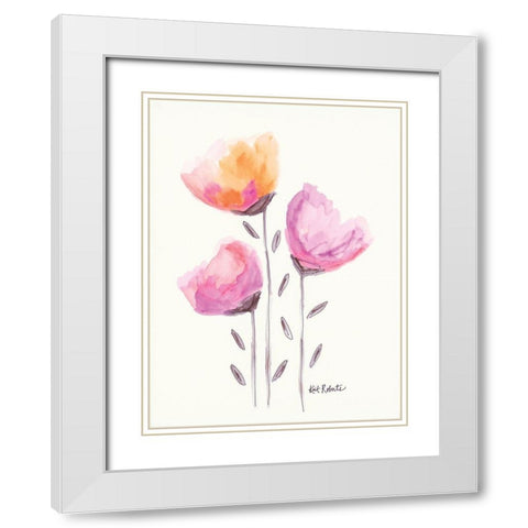 Grow Through It White Modern Wood Framed Art Print with Double Matting by Roberts, Kait