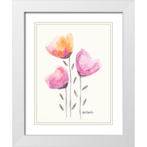 Grow Through It White Modern Wood Framed Art Print with Double Matting by Roberts, Kait