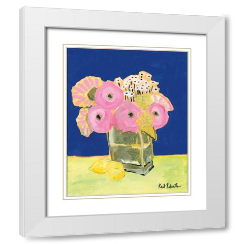 Kitchen Table Series I   White Modern Wood Framed Art Print with Double Matting by Roberts, Kait