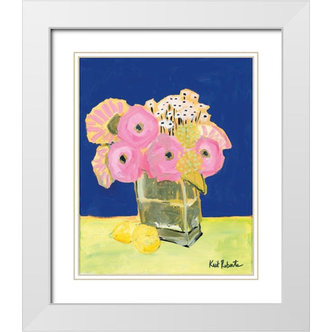 Kitchen Table Series I   White Modern Wood Framed Art Print with Double Matting by Roberts, Kait