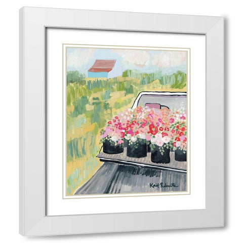 The Fun Begins Where the Pavement Ends   White Modern Wood Framed Art Print with Double Matting by Roberts, Kait