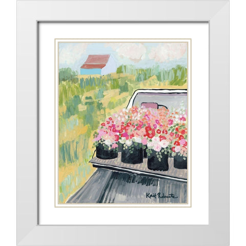 The Fun Begins Where the Pavement Ends   White Modern Wood Framed Art Print with Double Matting by Roberts, Kait