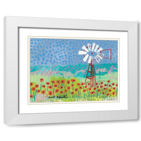 Small Town Charm White Modern Wood Framed Art Print with Double Matting by Roberts, Kait