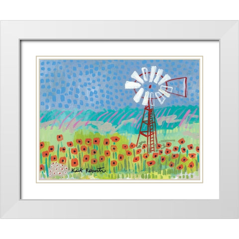 Small Town Charm White Modern Wood Framed Art Print with Double Matting by Roberts, Kait