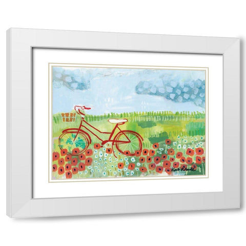 The Scenic Route White Modern Wood Framed Art Print with Double Matting by Roberts, Kait