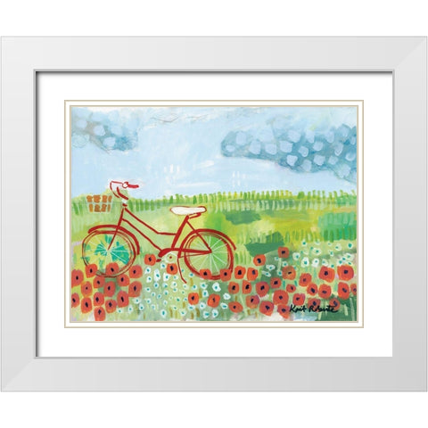 The Scenic Route White Modern Wood Framed Art Print with Double Matting by Roberts, Kait