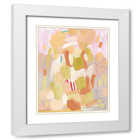 Skip to My Lou  White Modern Wood Framed Art Print with Double Matting by Roberts, Kait