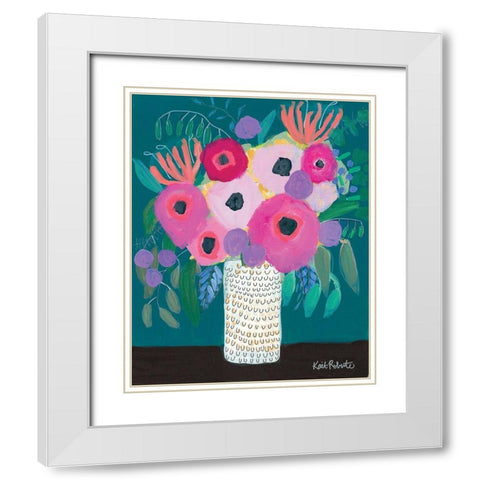 Honeysuckle and Such    White Modern Wood Framed Art Print with Double Matting by Roberts, Kait