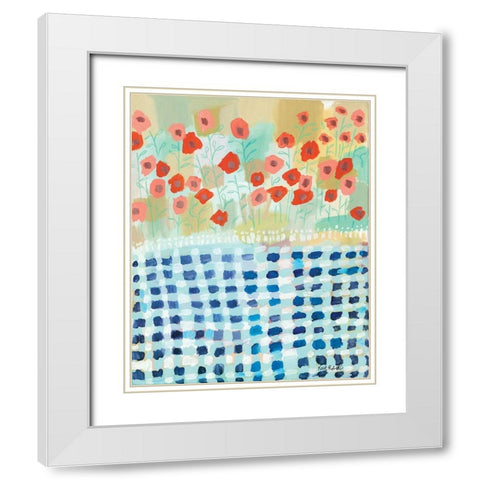 Poppies and Picnics White Modern Wood Framed Art Print with Double Matting by Roberts, Kait