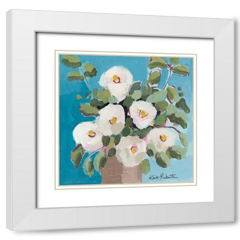 I Get Butterflies White Modern Wood Framed Art Print with Double Matting by Roberts, Kait