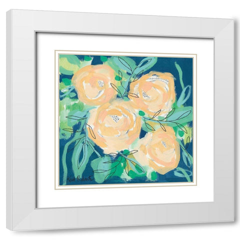 Thinking of You White Modern Wood Framed Art Print with Double Matting by Roberts, Kait