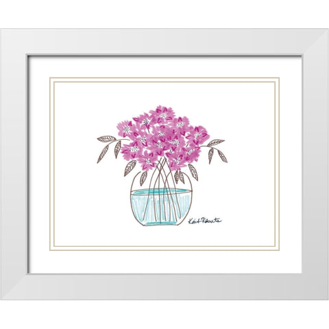 Flower for Brooke       White Modern Wood Framed Art Print with Double Matting by Roberts, Kait