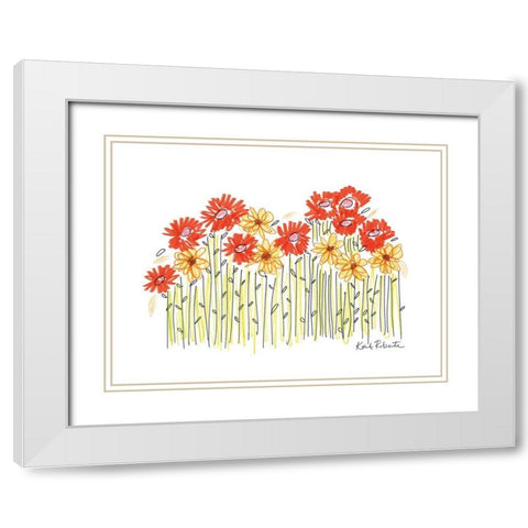 Spring Fever White Modern Wood Framed Art Print with Double Matting by Roberts, Kait