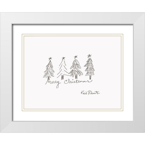 Celebrate White Modern Wood Framed Art Print with Double Matting by Roberts, Kait