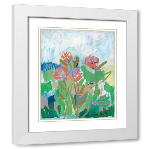 The Garden in May White Modern Wood Framed Art Print with Double Matting by Roberts, Kait