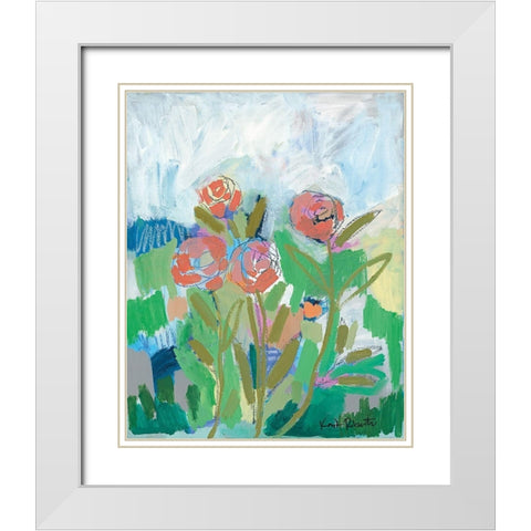 The Garden in May White Modern Wood Framed Art Print with Double Matting by Roberts, Kait