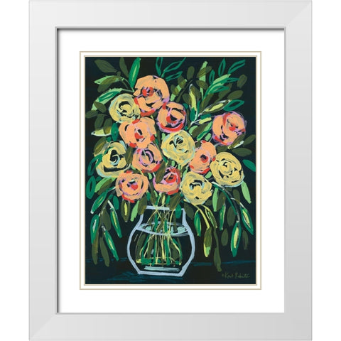 Blooming at Night     White Modern Wood Framed Art Print with Double Matting by Roberts, Kait