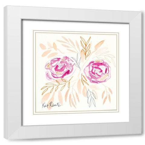 Adore White Modern Wood Framed Art Print with Double Matting by Roberts, Kait