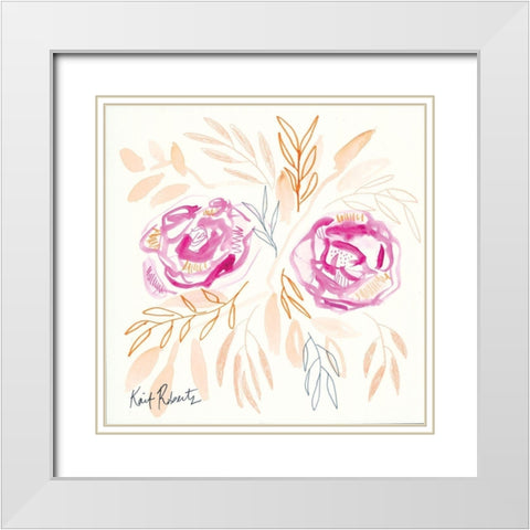 Adore White Modern Wood Framed Art Print with Double Matting by Roberts, Kait