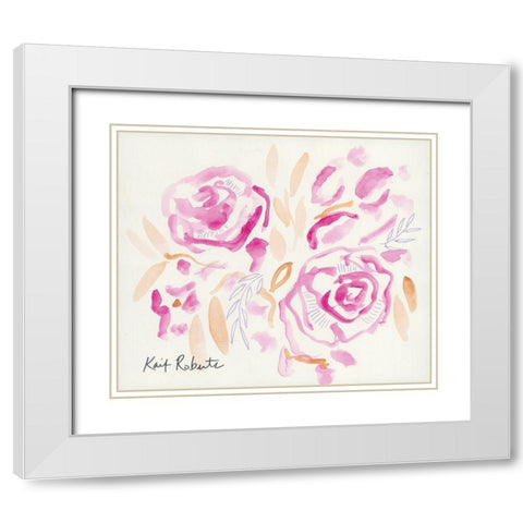 Smitten White Modern Wood Framed Art Print with Double Matting by Roberts, Kait