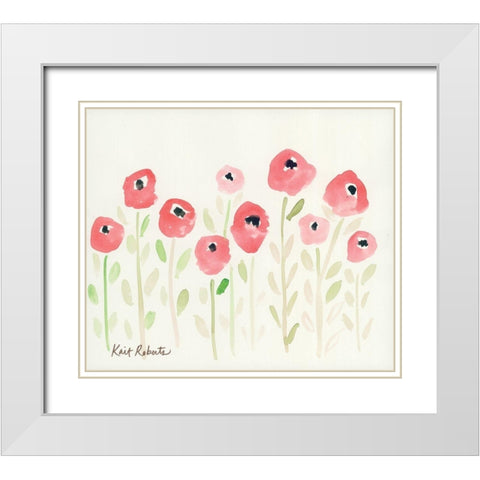 Cutie White Modern Wood Framed Art Print with Double Matting by Roberts, Kati
