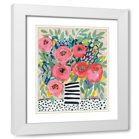 Welcome to the Party White Modern Wood Framed Art Print with Double Matting by Roberts, Kait