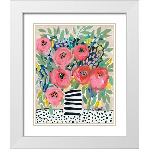 Welcome to the Party White Modern Wood Framed Art Print with Double Matting by Roberts, Kait