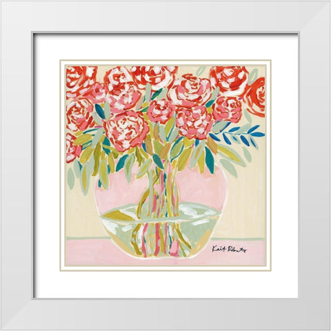 Afternoon Blooms For You White Modern Wood Framed Art Print with Double Matting by Roberts, Kait