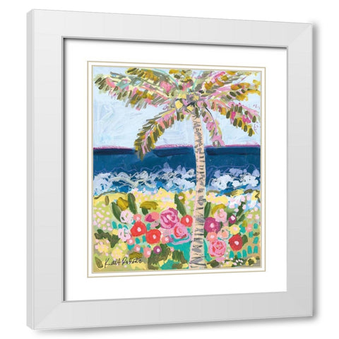 T is for Tropics White Modern Wood Framed Art Print with Double Matting by Roberts, Kait