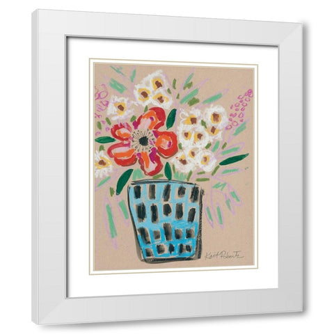 Bless This Mess White Modern Wood Framed Art Print with Double Matting by Roberts, Kait