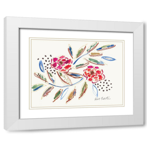 Lipstick and Blush White Modern Wood Framed Art Print with Double Matting by Roberts, Kait