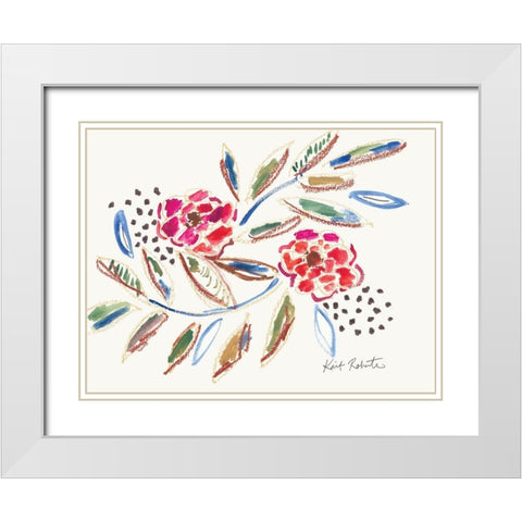 Lipstick and Blush White Modern Wood Framed Art Print with Double Matting by Roberts, Kait