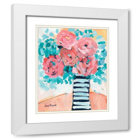 Fancy and Floral White Modern Wood Framed Art Print with Double Matting by Roberts, Kait