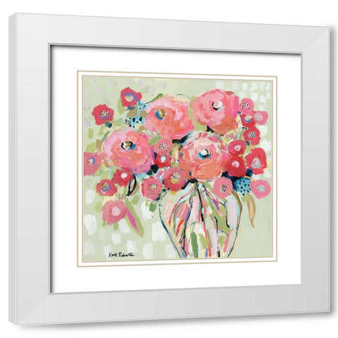 Keep the Faith White Modern Wood Framed Art Print with Double Matting by Roberts, Kait
