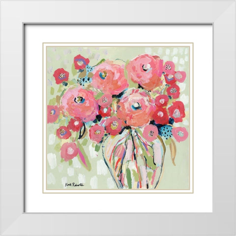 Keep the Faith White Modern Wood Framed Art Print with Double Matting by Roberts, Kait