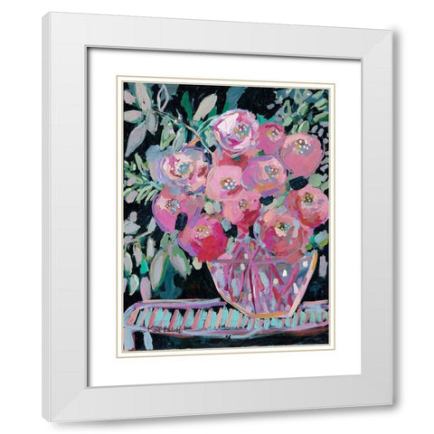 Entryway Bouquet    White Modern Wood Framed Art Print with Double Matting by Roberts, Kait