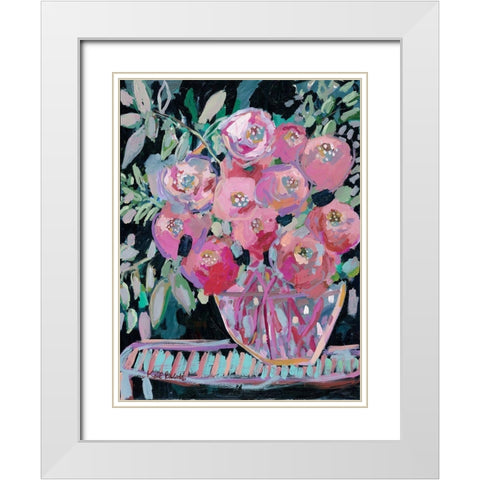 Entryway Bouquet    White Modern Wood Framed Art Print with Double Matting by Roberts, Kait
