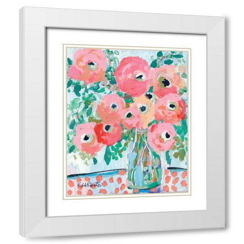 Brunch Bouquet in Light White Modern Wood Framed Art Print with Double Matting by Roberts, Kait