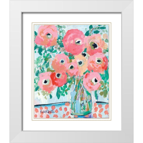 Brunch Bouquet in Light White Modern Wood Framed Art Print with Double Matting by Roberts, Kait