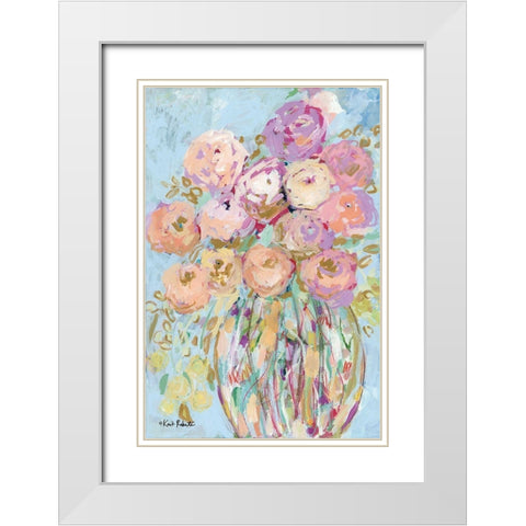 After Everything, She Still Bloomed White Modern Wood Framed Art Print with Double Matting by Roberts, Kait