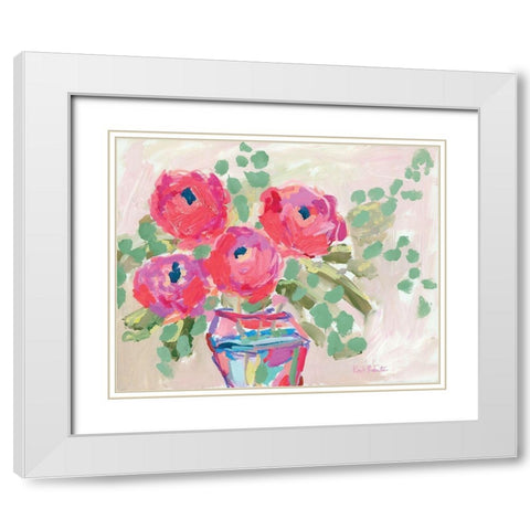 Blooms for Kimberly White Modern Wood Framed Art Print with Double Matting by Roberts, Kait