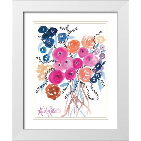 The Flowers Have Secrets White Modern Wood Framed Art Print with Double Matting by Roberts, Kait