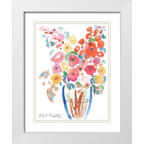 Bundle of Summer Color White Modern Wood Framed Art Print with Double Matting by Roberts, Kait