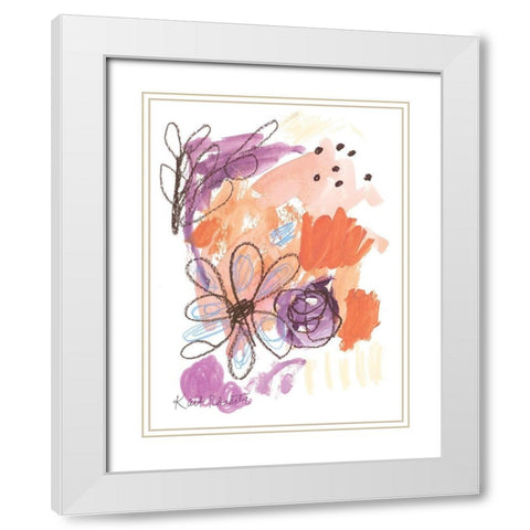 Pretty As Pretty Is White Modern Wood Framed Art Print with Double Matting by Roberts, Kait