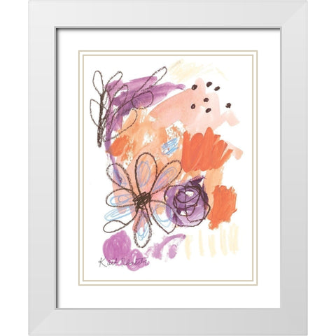 Pretty As Pretty Is White Modern Wood Framed Art Print with Double Matting by Roberts, Kait