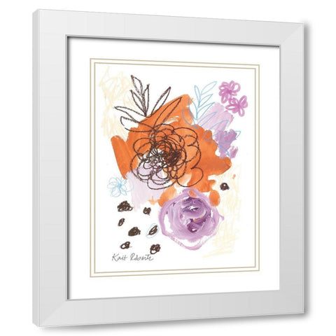 Pretty as a Wildflower White Modern Wood Framed Art Print with Double Matting by Roberts, Kait