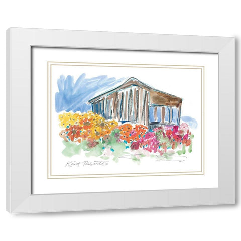 The Old House White Modern Wood Framed Art Print with Double Matting by Roberts, Kait